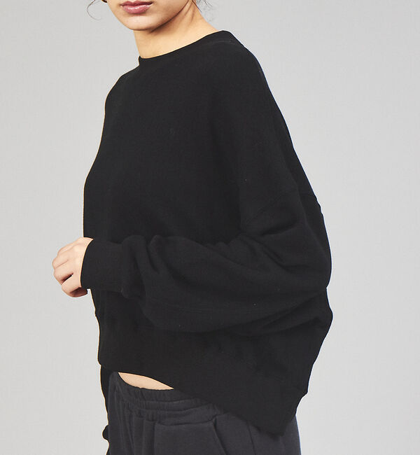 ABAHOUSE「【JEMORGAN/ジェーイーモーガン】柔編み裏毛ショート丈クルーネック / 吊」|スウェット・ジャージ|