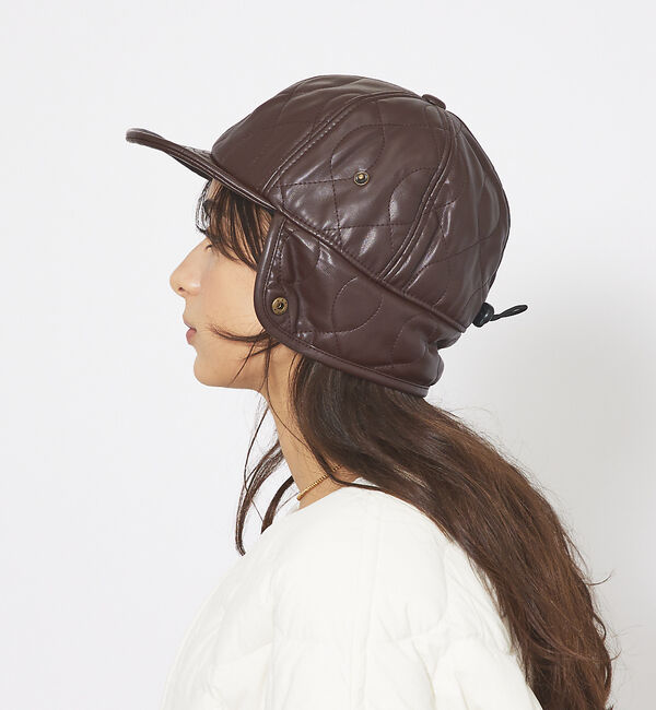 ABAHOUSE「【RUBEN/ルーベン】EARCOVER QULTING FAKE LEATHE」|その他|ブラウン