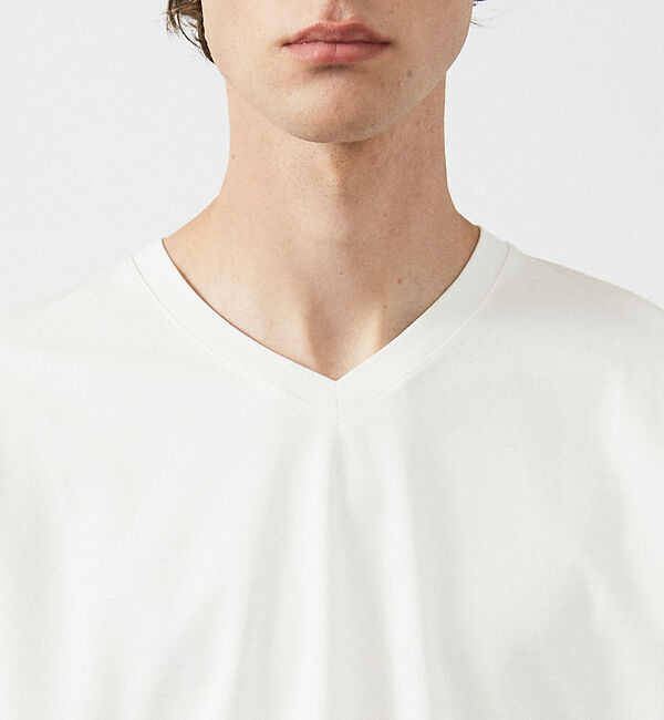 ABAHOUSE「【定番】ドレスポンチ Vネック 長袖Tシャツ / ストレッチ」|Tシャツ・カットソー|