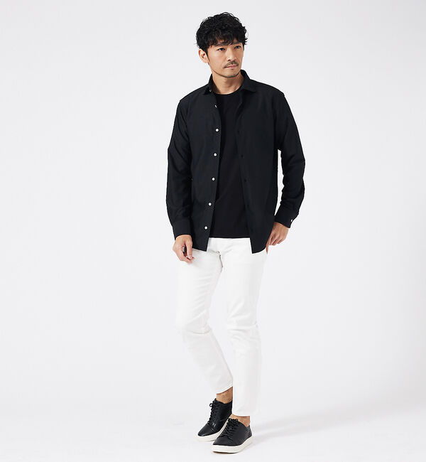 ABAHOUSE「【通年生地使用】シルケット天竺 半袖Tシャツ」|Tシャツ・カットソー|