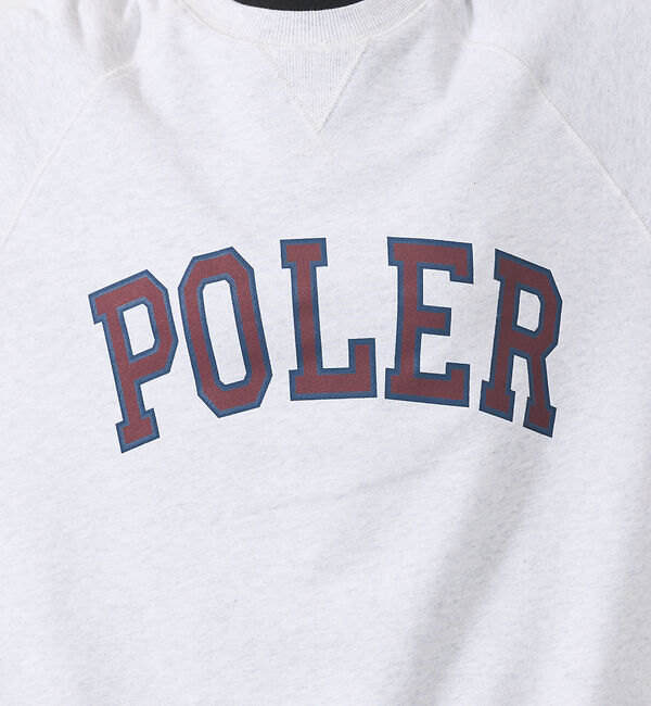 ABAHOUSE「【POLER/ポーラー】COLLEGE RAGLAN CREW スウェット/カレ」|スウェット・ジャージ|