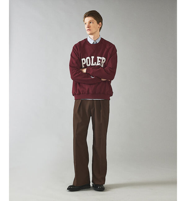 ABAHOUSE「【POLER/ポーラー】COLLEGE RAGLAN CREW スウェット/カレ」|スウェット・ジャージ|