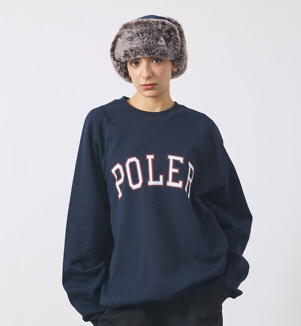 ABAHOUSE「【POLER/ポーラー】COLLEGE RAGLAN CREW スウェット/カレ」|スウェット・ジャージ|