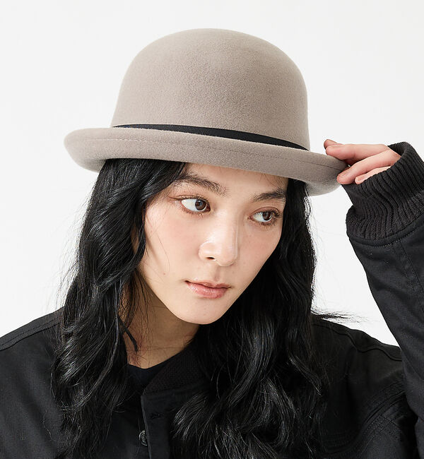ABAHOUSE「【RUBEN/ルーベン】BASIC BOWLER FELT HAT/ベーシックボ」|その他|グレージュ