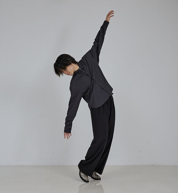 ABAHOUSE「【AH ABAHOUSE】 ロングスリーブ クロップドシャツ」|シャツ・ブラウス|