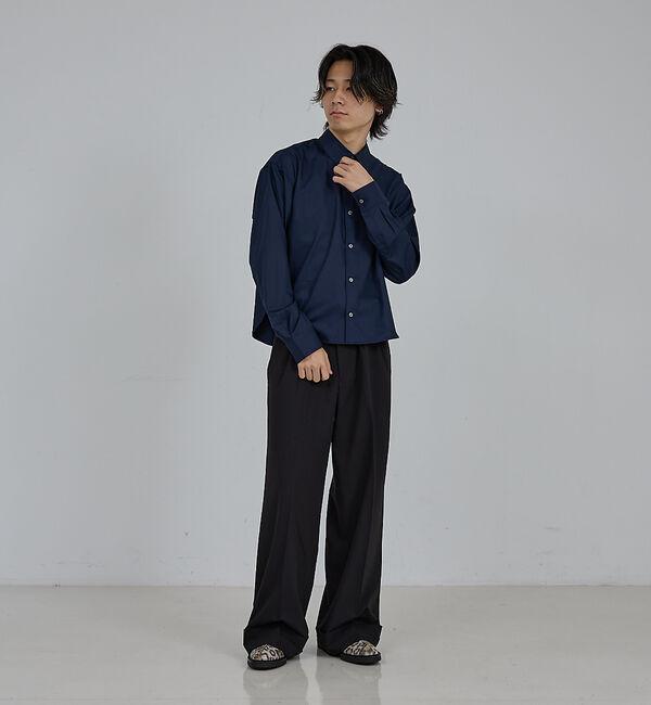 ABAHOUSE「【AH ABAHOUSE】 ロングスリーブ クロップドシャツ」|シャツ・ブラウス|