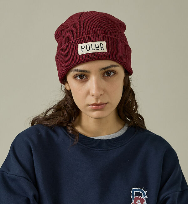 ABAHOUSE「【POLER / ポーラー】WORKERMAN BEANIE / ワーカーマン」|その他|エンジ