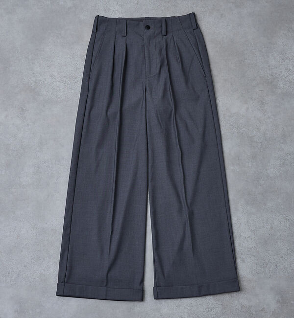 ABAHOUSE「【AH ABAHOUSE】2タック ワイドストレートスラックス / セットアップ」|スラックス|