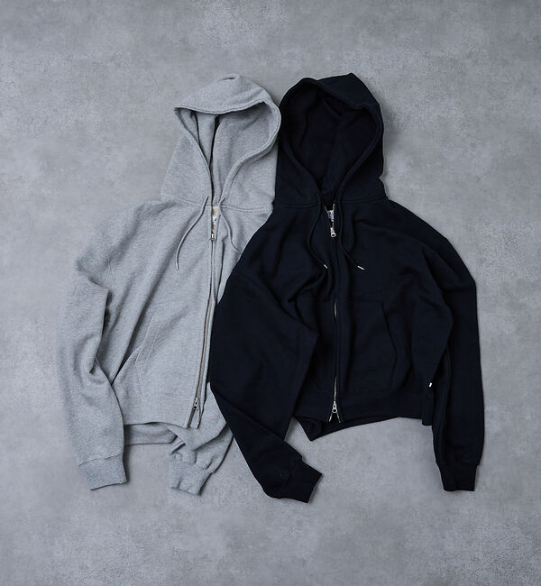 ABAHOUSE「【AH ABAHOUSE】クロップド ダブルジップ スウェットフーディー / セ」|パーカー|