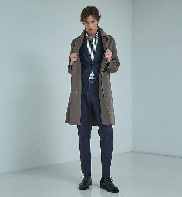 ABAHOUSE「【ON/OFF兼用】ウールモッサ バルカラーコート / ステンカラー」|ステンカラーコート|