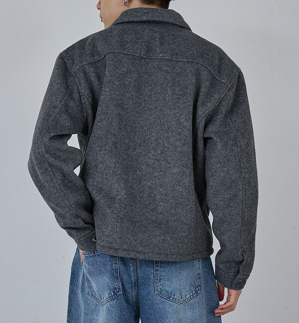 ABAHOUSE「【AH ABAHOUSE】クロップド ダブルジップアップ シャギーブルゾン」|ブルゾン・スタジャン|