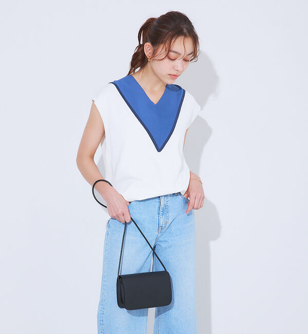 Rouge vif「Ｖネックニットベスト」|ベスト・ジレ|