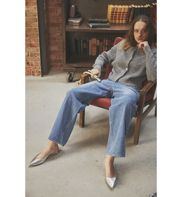 Rouge vif「【BRENTELLA/ブレンテッラ】CLARA バックスリングフラットミュール」|パンプス|