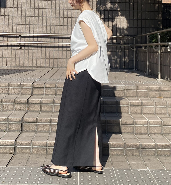 Rouge vif「タック入りノースリーブカットソーブラウス」|シャツ・ブラウス|