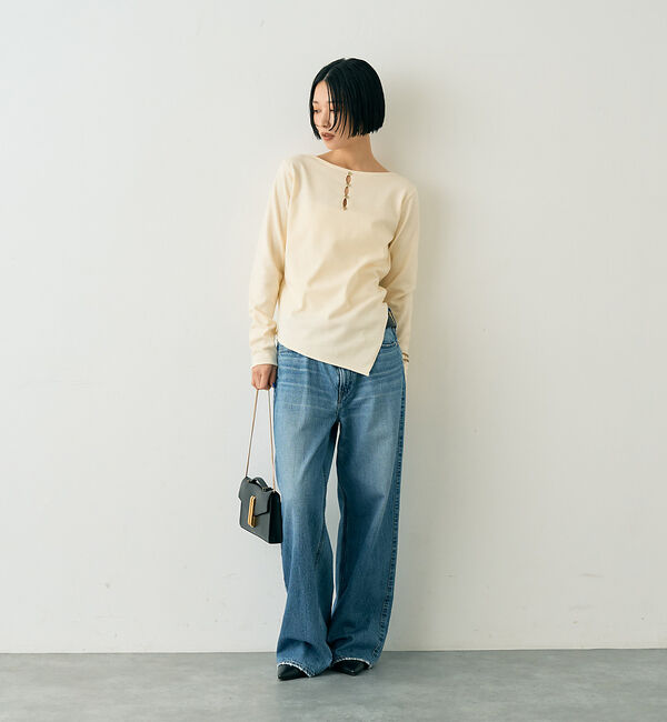 Rouge vif「【一部店舗限定】センターシーム ボートネックニットプルオーバー」|ニット・セーター|