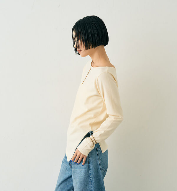 Rouge vif「【一部店舗限定】センターシーム ボートネックニットプルオーバー」|ニット・セーター|