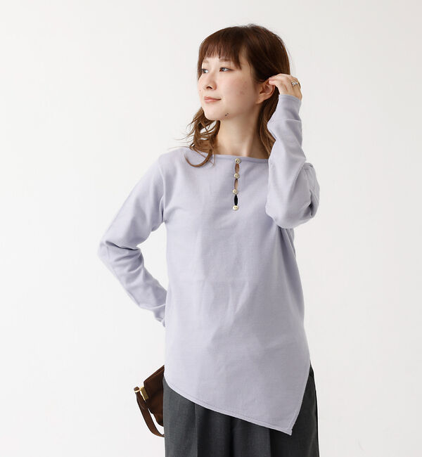 Rouge vif「【一部店舗限定】センターシーム ボートネックニットプルオーバー」|ニット・セーター|