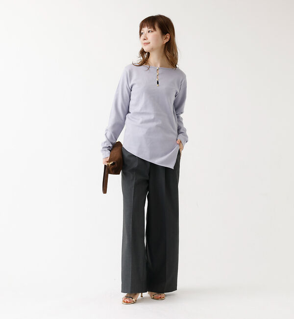 Rouge vif「【一部店舗限定】センターシーム ボートネックニットプルオーバー」|ニット・セーター|