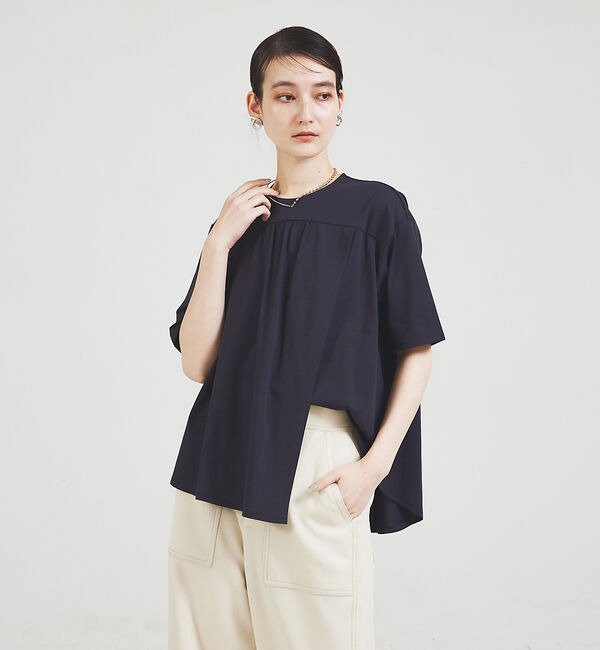 qualite「アシメフロントカットソー」|Tシャツ・カットソー|