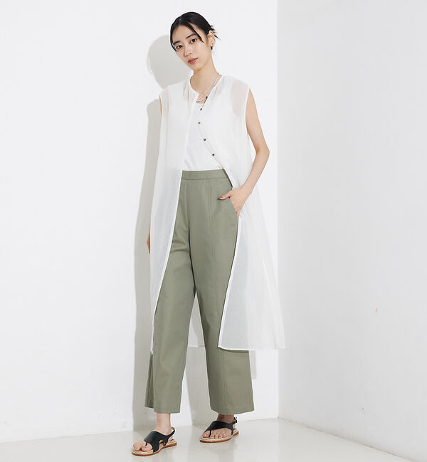 qualite「ソフトオーガンジーロングブラウス」|シャツ・ブラウス|