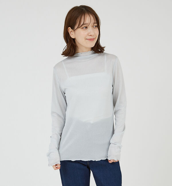 abahouse mavie「ラメメロウハイネックプルオーバー」|Tシャツ・カットソー|