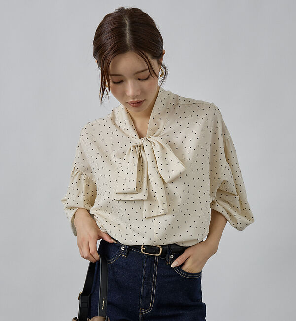abahouse mavie「ボウタイ2WAYブラウス」|シャツ・ブラウス|