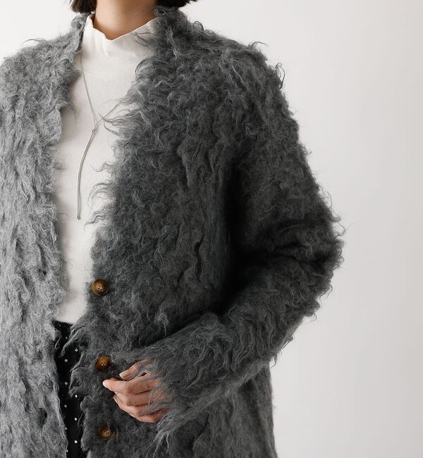 abahouse mavie「【スタッフ人気No1】シャギー起毛カーディガン/ニット/軽量/ガーリー/ふわふわ」|カーディガン|