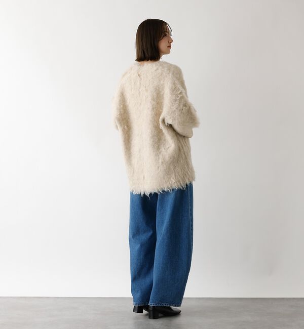 abahouse mavie「【スタッフ人気No1】シャギー起毛カーディガン/ニット/軽量/ガーリー/ふわふわ」|カーディガン|