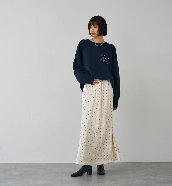 abahouse mavie「ドットマーメイドスカート」|スカート|