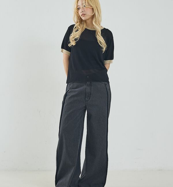 NOMINE「リンガー ニット Tシャツ【予約】」|Tシャツ・カットソー|