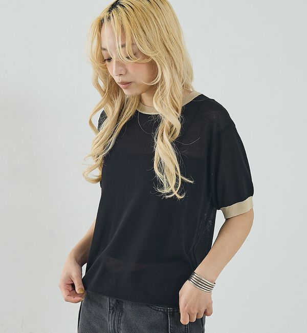 NOMINE「リンガー ニット Tシャツ【予約】」|Tシャツ・カットソー|