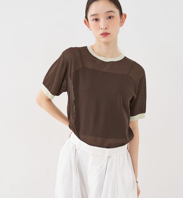 NOMINE「リンガー ニット Tシャツ【予約】」|Tシャツ・カットソー|