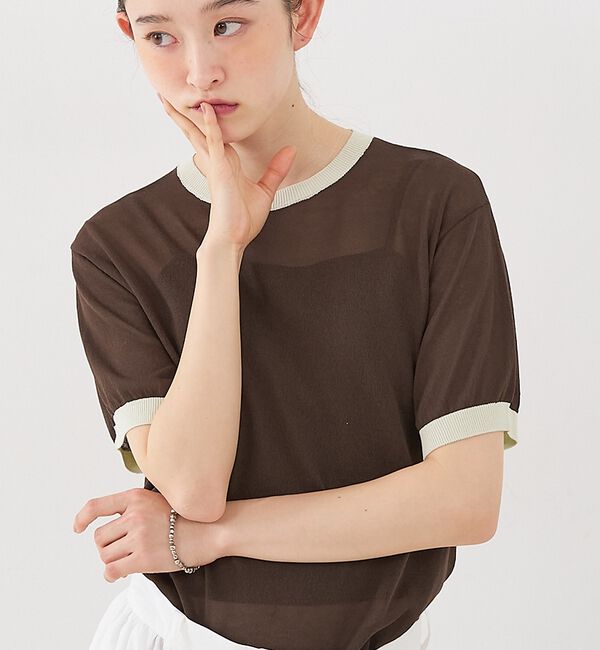 NOMINE「リンガー ニット Tシャツ【予約】」|Tシャツ・カットソー|