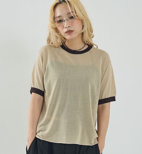 NOMINE「リンガー ニット Tシャツ【予約】」|Tシャツ・カットソー|