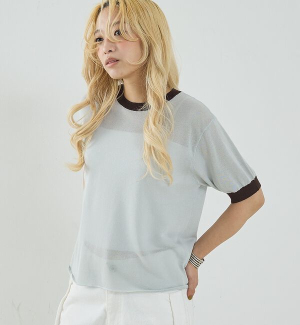 NOMINE「リンガー ニット Tシャツ【予約】」|Tシャツ・カットソー|