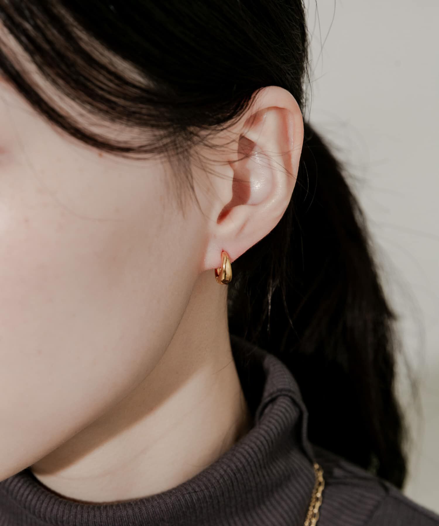 SMELLY「ステンレスミニドロップワンタッチピアス」|ピアス|