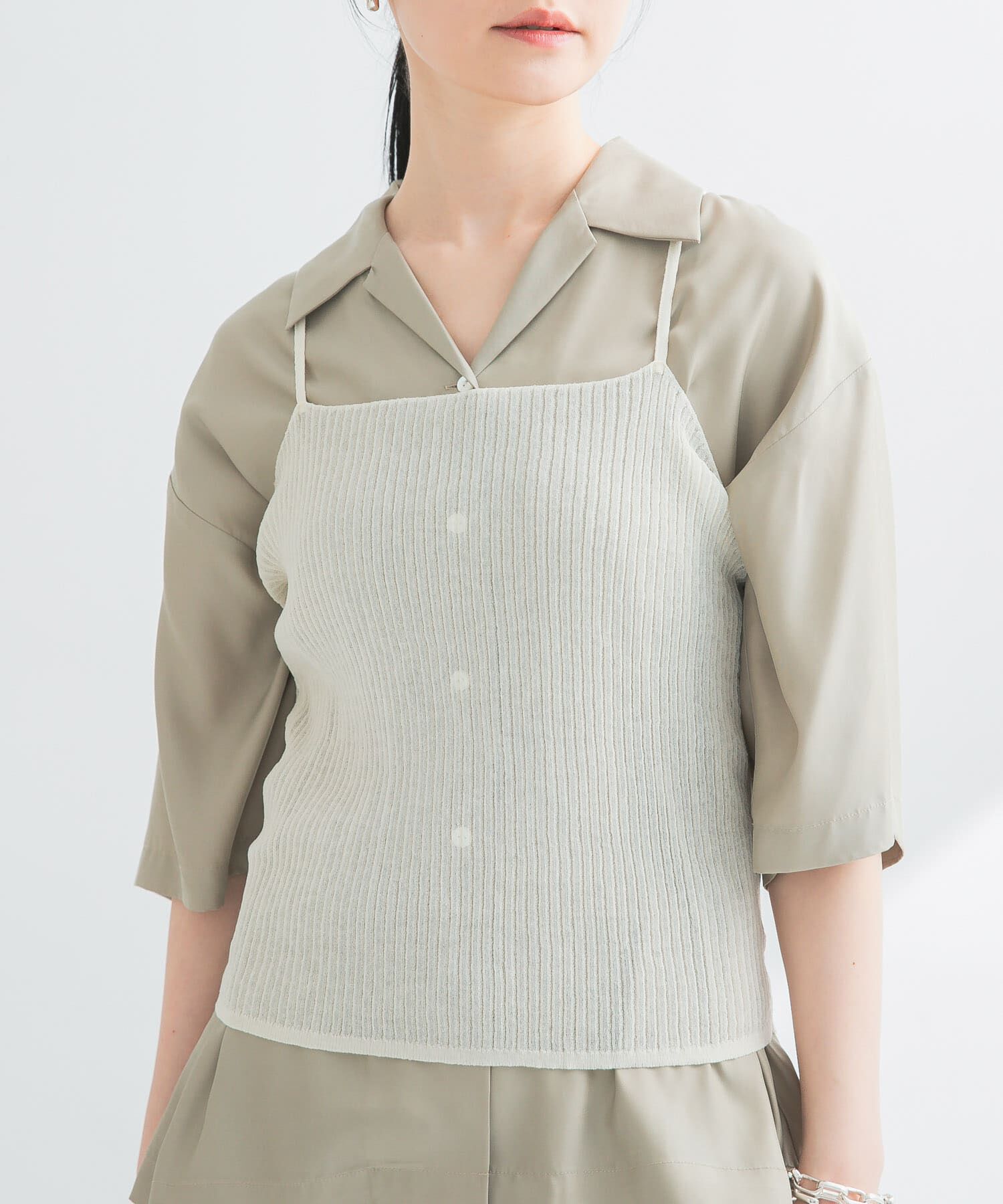 URBAN RESEARCH「ラミー混リブシアーキャミソール」|キャミソール|