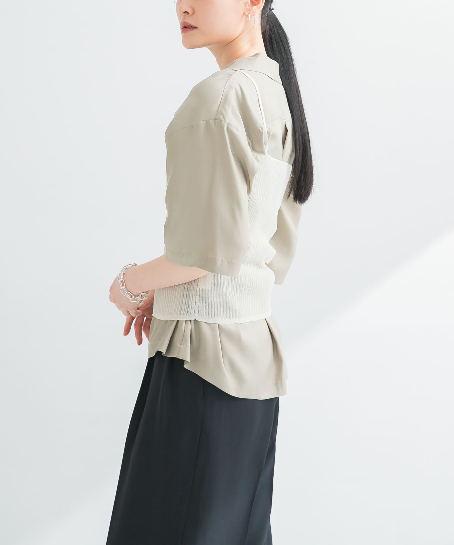 URBAN RESEARCH「ラミー混リブシアーキャミソール」|キャミソール|