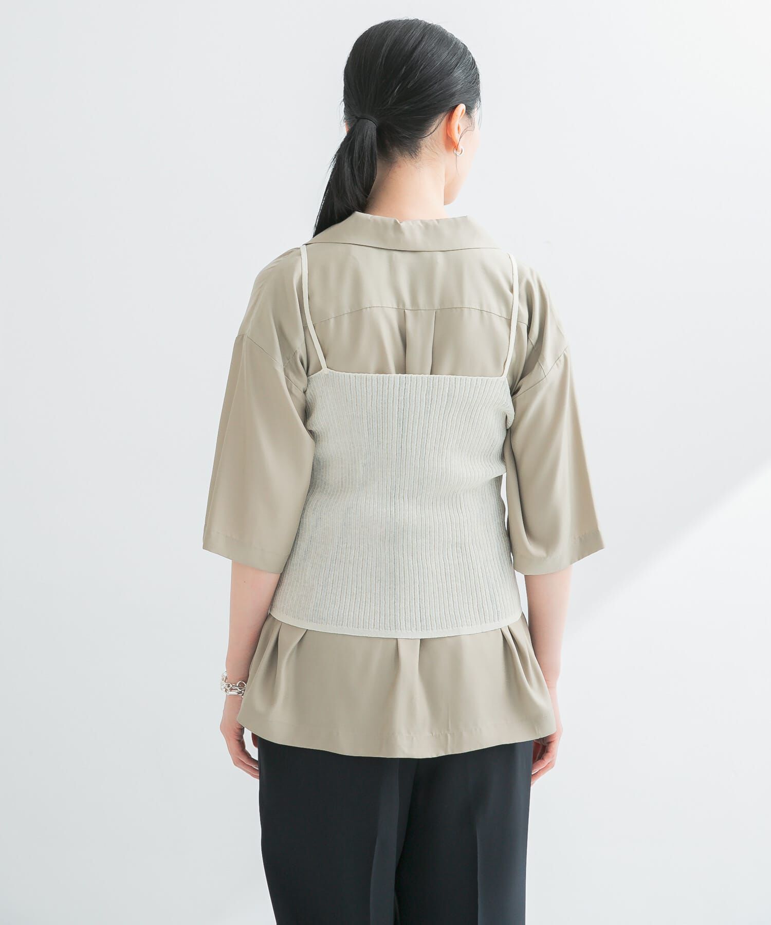 URBAN RESEARCH「ラミー混リブシアーキャミソール」|キャミソール|