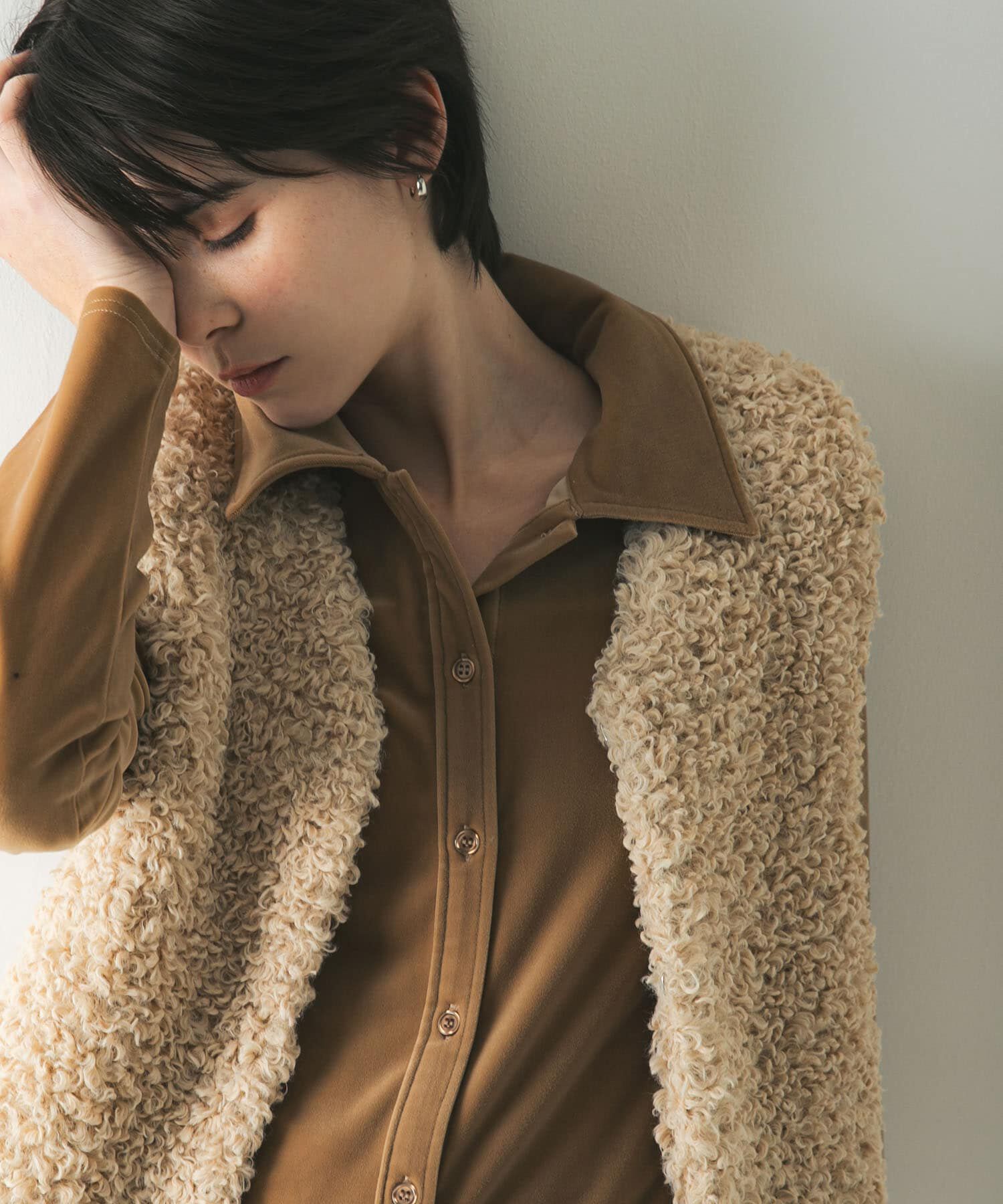 URBAN RESEARCH「ECOPELカーリーファーベスト」|ベスト・ジレ|