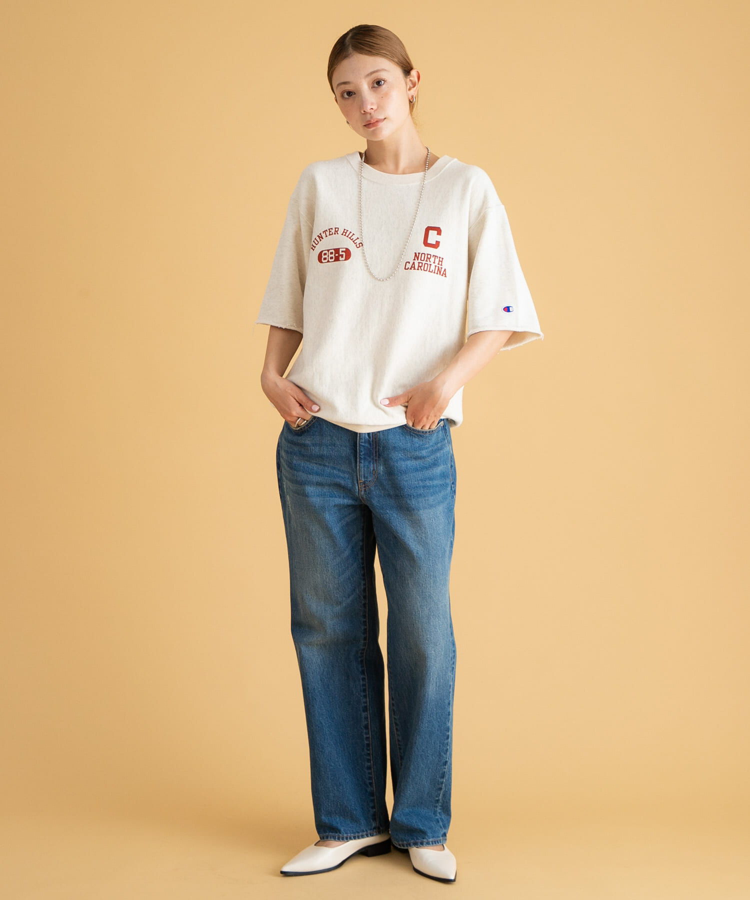 Sonny Label 「『別注』Champion&times;Sonny Label　リバースウィーブロゴスウェットTシャツ」|スウェット・ジャージ|
