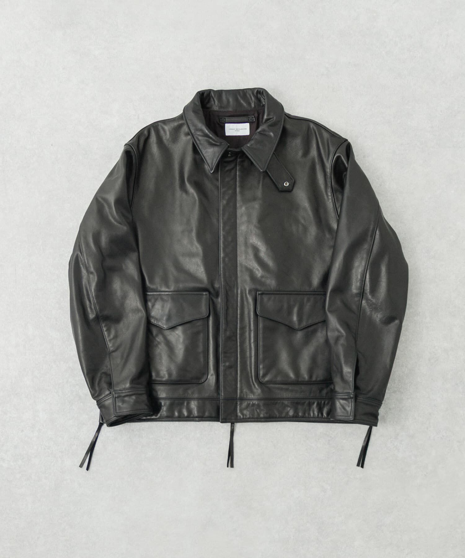 URBAN RESEARCH「new basic　COW LEATHER TYPE A-2 JACKET」|その他|ブラック