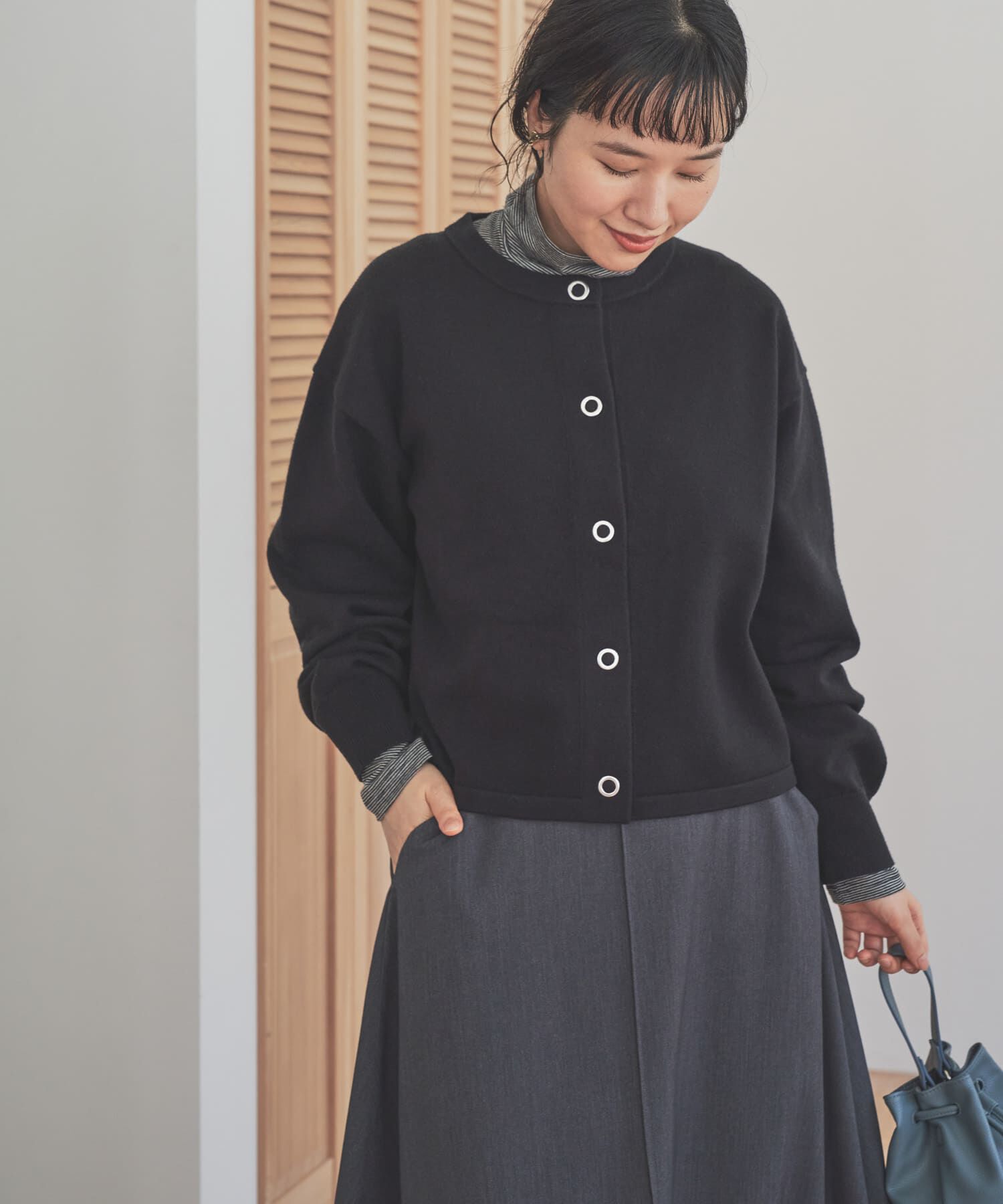 URBAN RESEARCH DOORS「『仁村紗和さん着用』『UR TECH 200日ニット』リングドットカーディガン」|カーディガン|