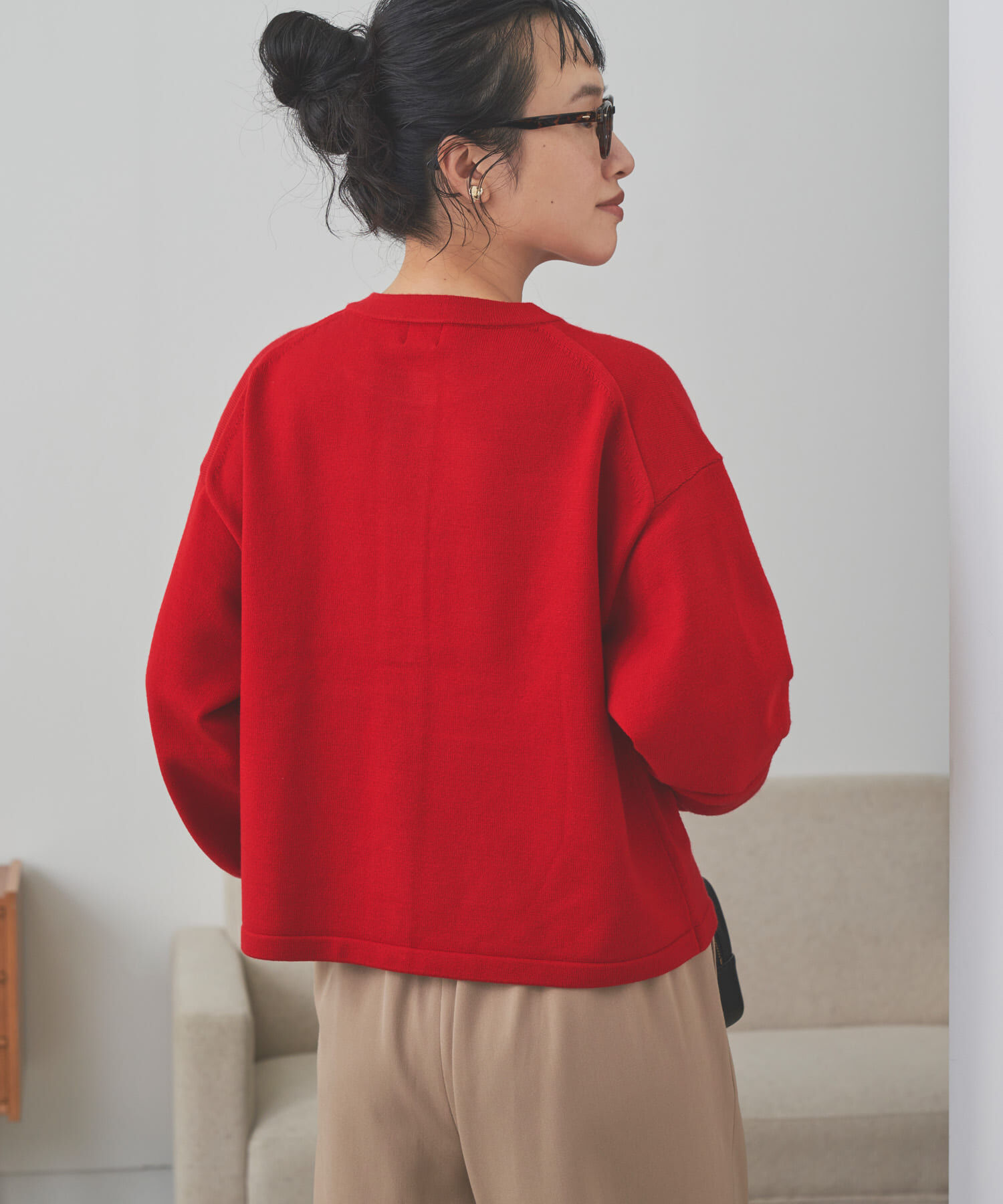 URBAN RESEARCH DOORS「『仁村紗和さん着用』『UR TECH 200日ニット』リングドットカーディガン」|カーディガン|