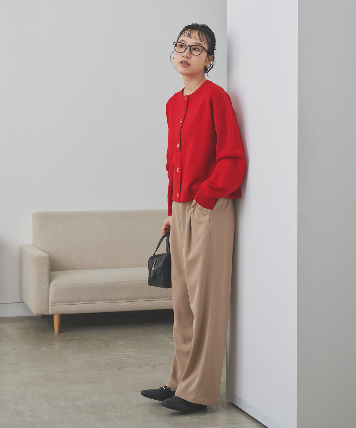 URBAN RESEARCH DOORS「『仁村紗和さん着用』『UR TECH 200日ニット』リングドットカーディガン」|カーディガン|