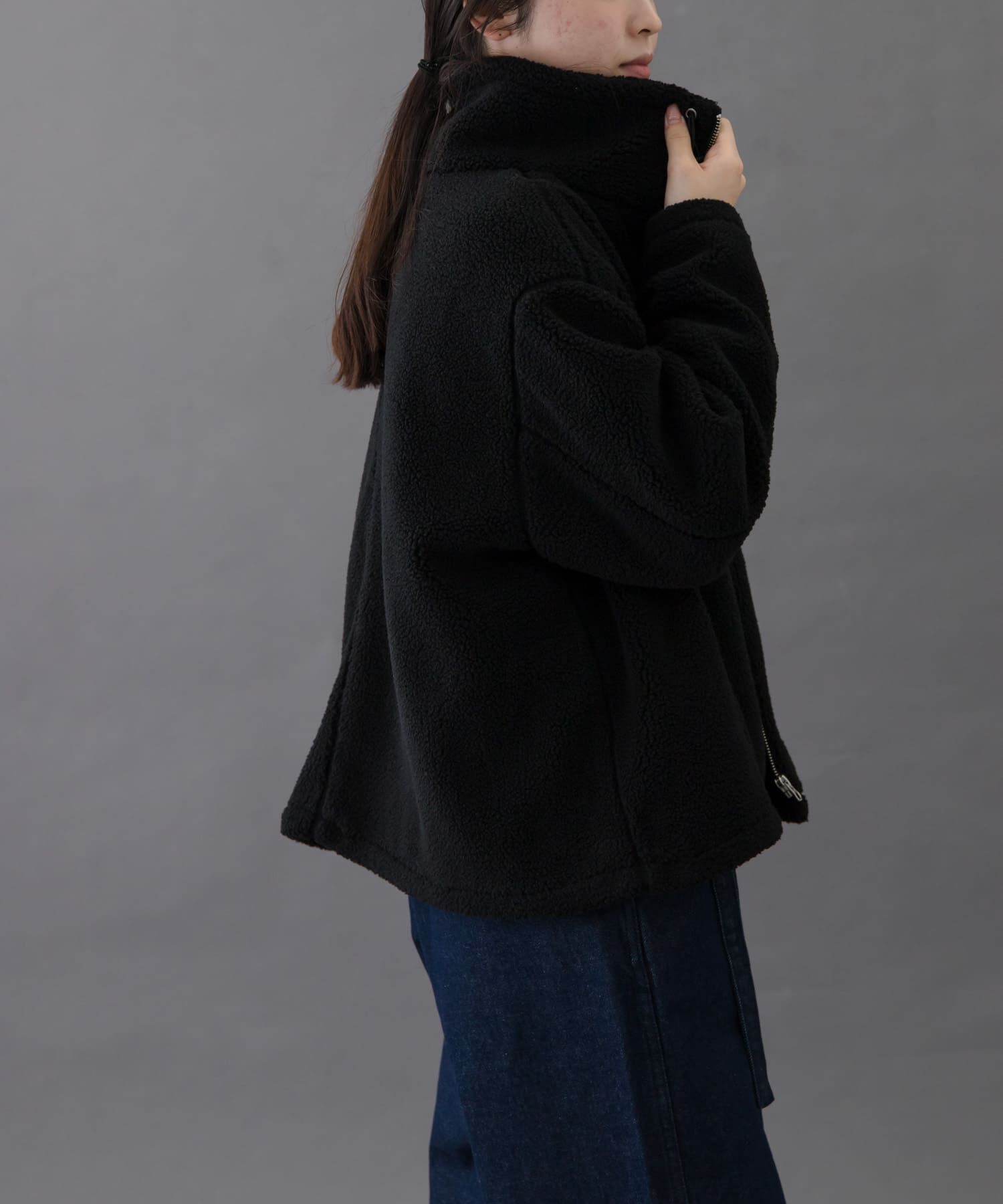 URBAN RESEARCH DOORS「FORK&SPOON　スタンドカラーボアブルゾン」|ブルゾン・スタジャン|