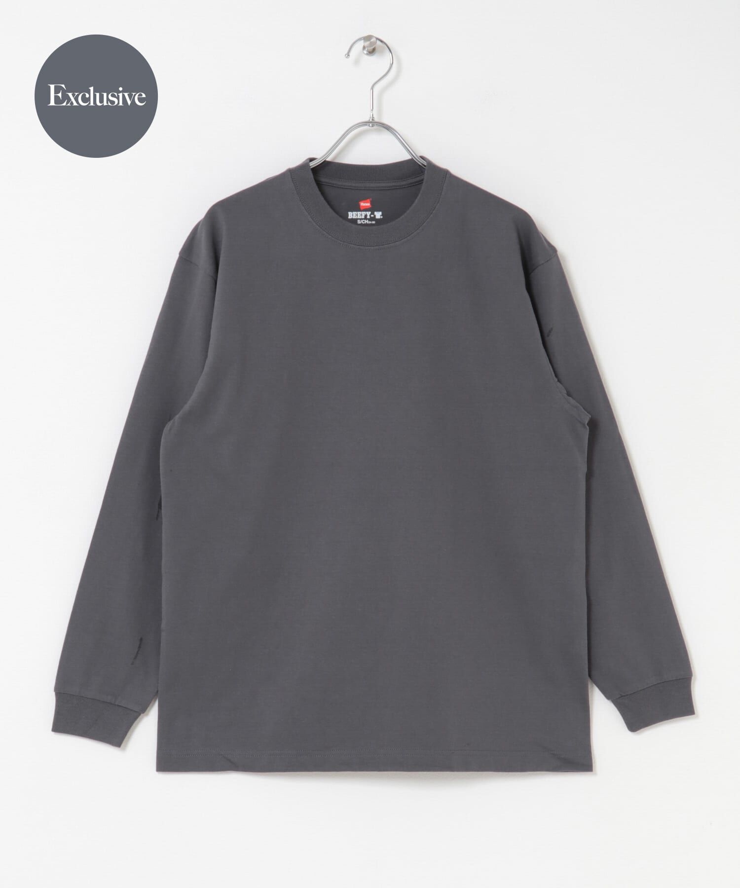URBAN RESEARCH DOORS「『別注』HANES&times;DOORS　BEEFY-T DOORS FIT LONG-SLEEVE」|Tシャツ・カットソー|ダークグレー