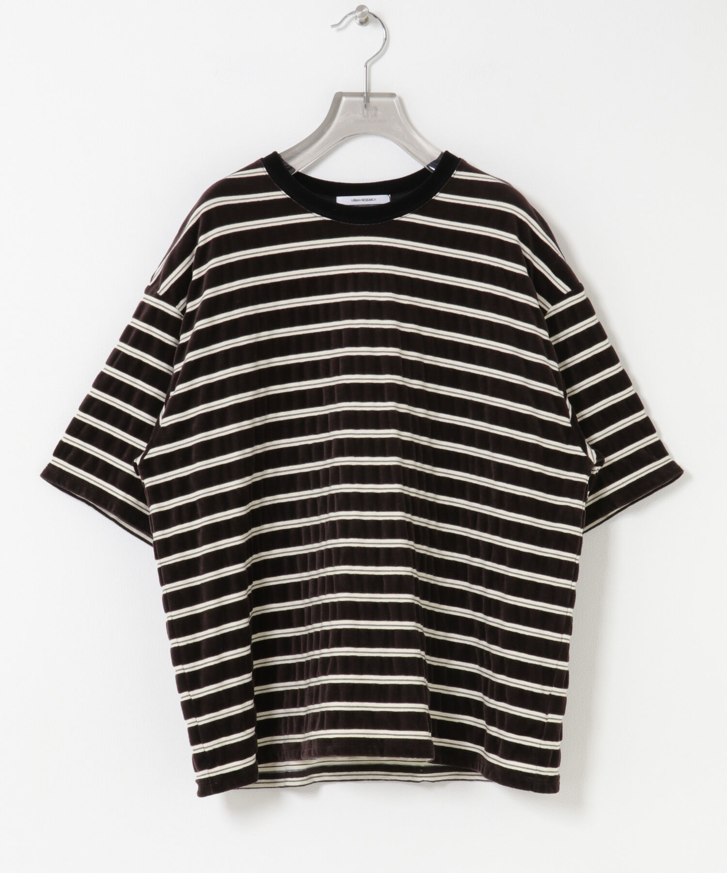 URBAN RESEARCH「ベロアボーダーカットソー」|Tシャツ・カットソー|