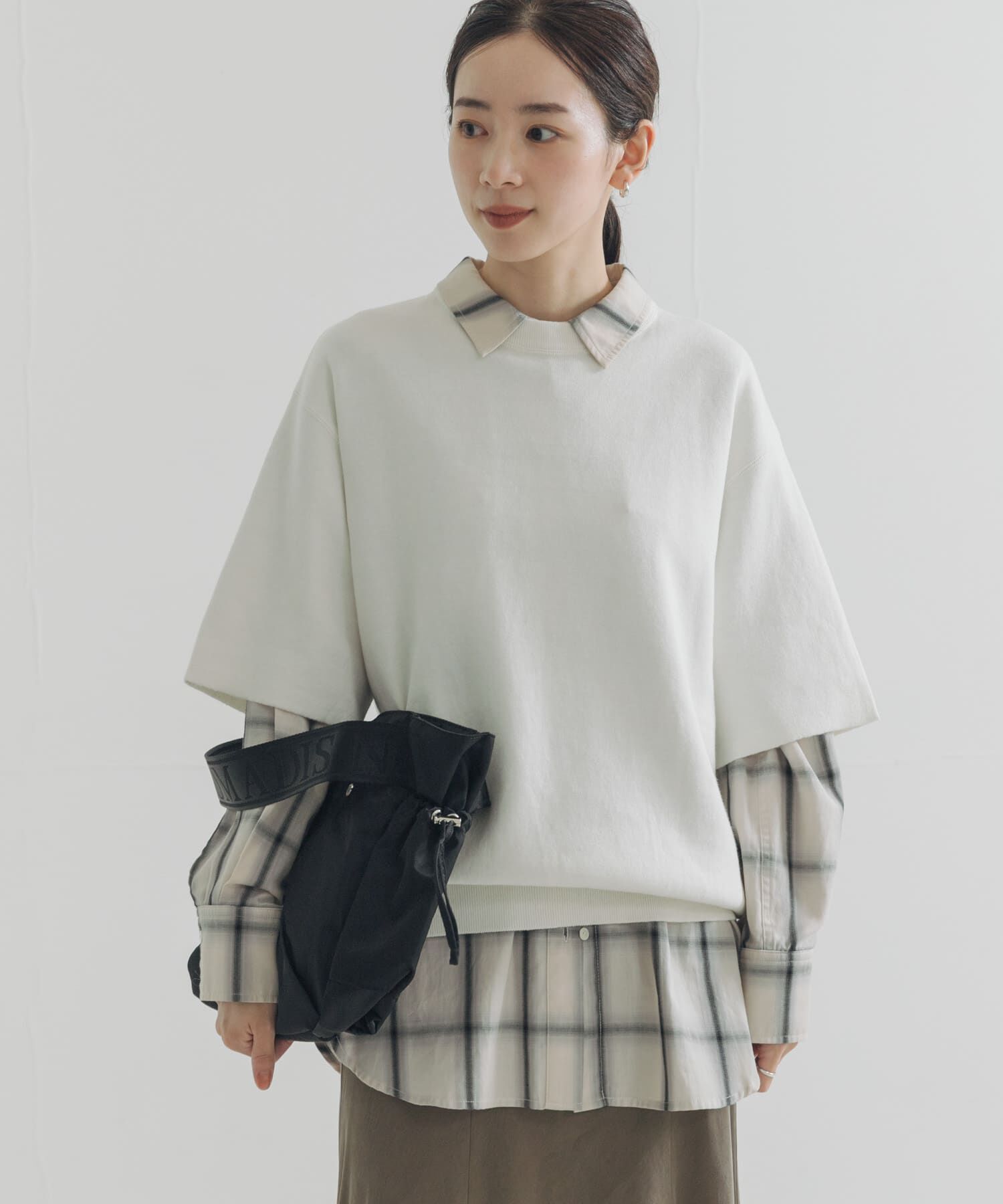 URBAN RESEARCH「コットンカシミヤハーフスリーブニット」|ニット・セーター|