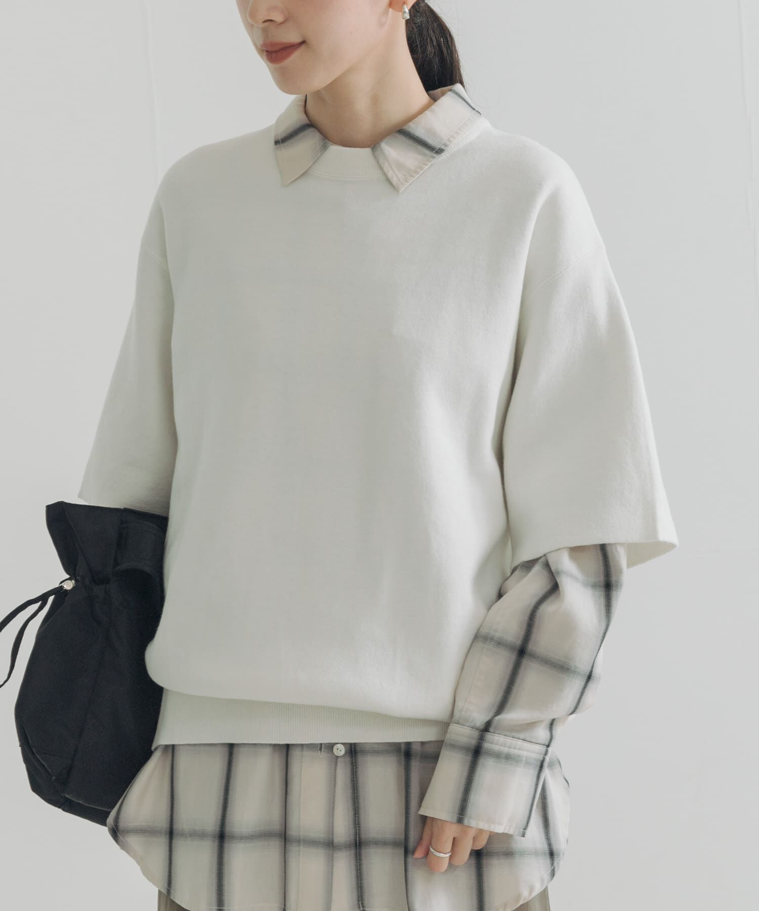 URBAN RESEARCH「コットンカシミヤハーフスリーブニット」|ニット・セーター|